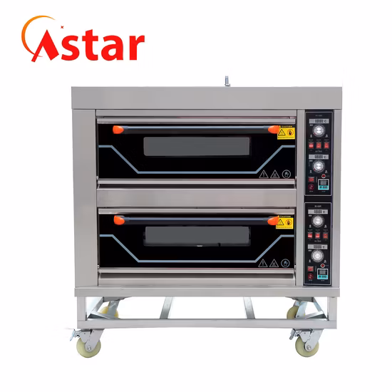 ベーカリー機器 2 デッキ 4 トレイ ガスデッキ ブレッドオーブン